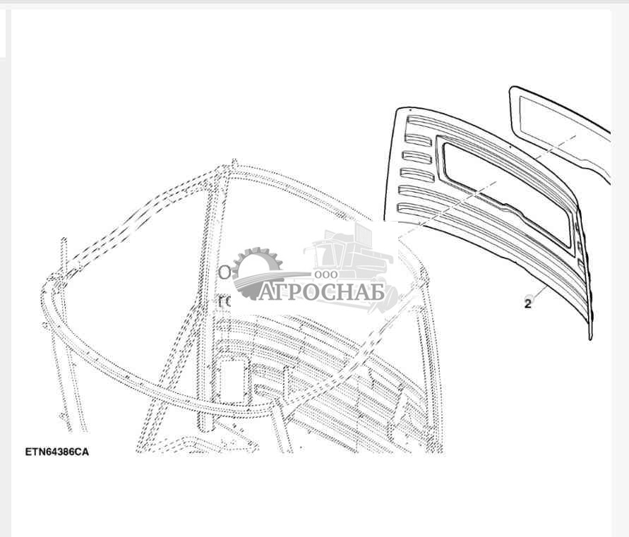 Верхняя панель задней стенки без звукопоглощающей обивки 